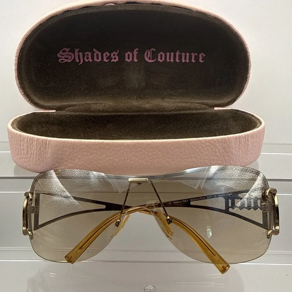 Juicy Couture Socialites Sunglasses In Original Case ? Vintage Made In Italy